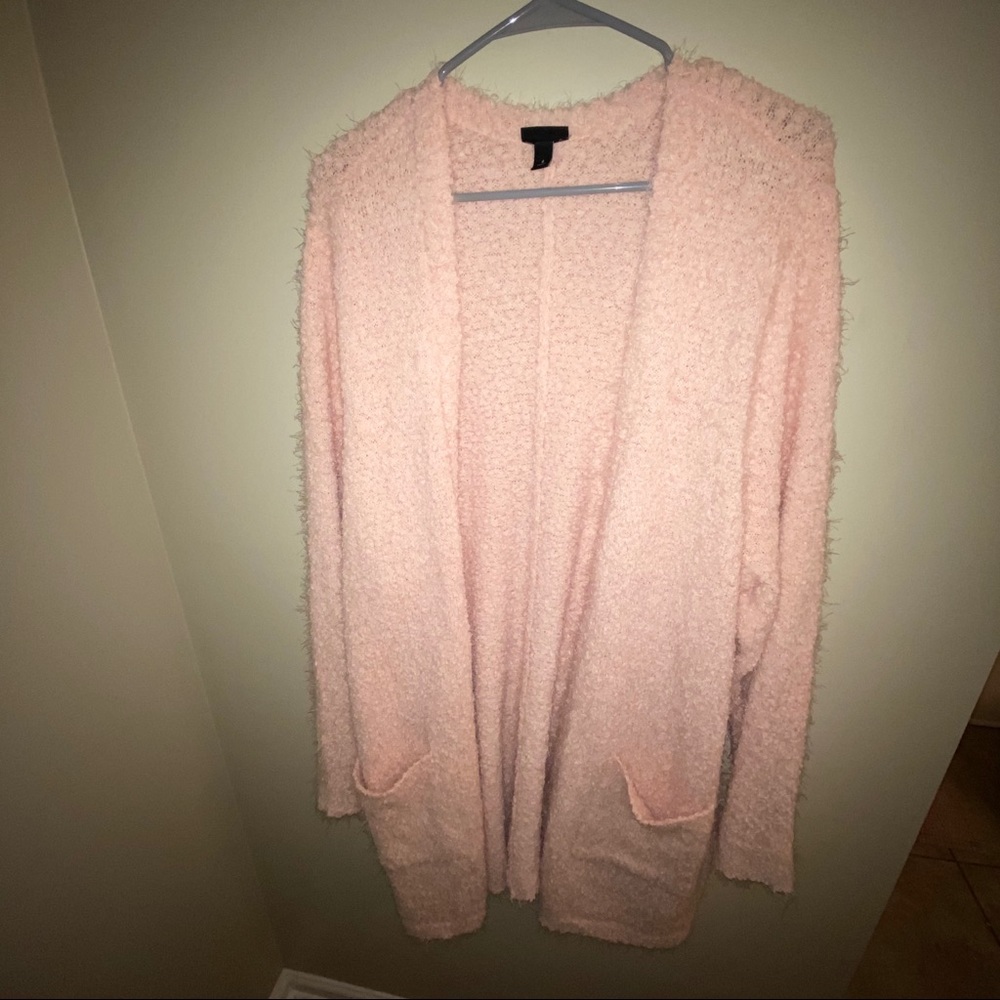 Light Pink Fuzzy Cardigan